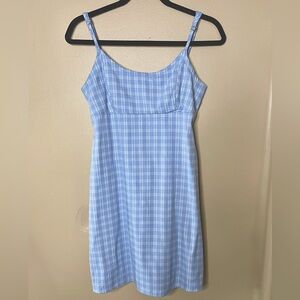 Baby Blue Plaid Brandy Dress